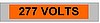 2" X 8" Conduit/Cable Label - 277 Volts